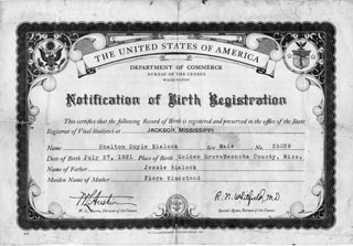 Birth Certificate