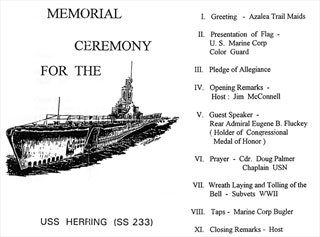 USS Herring memorial bulletin
