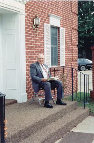 Doyle at the front of Chunky Baptist Church