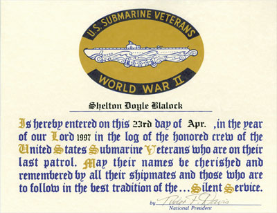 USSVWWII Eternal Patrol